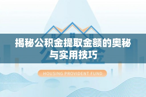 舒兰揭秘公积金提取金额的奥秘与实用技巧