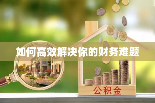 舒兰如何高效解决你的财务难题