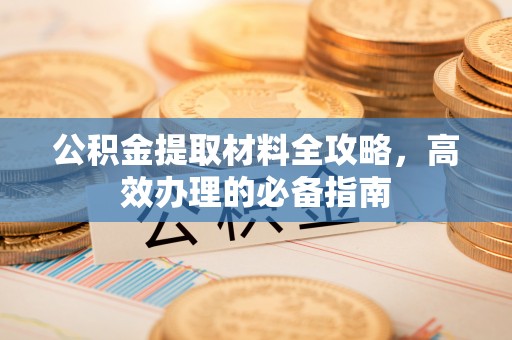 舒兰公积金提取材料全攻略，高效办理的必备指南