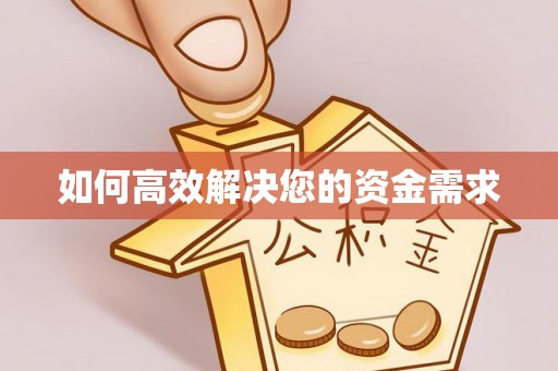舒兰如何高效解决您的资金需求